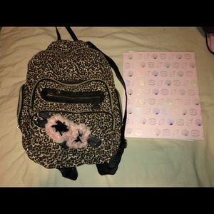 Leopard print backpack
